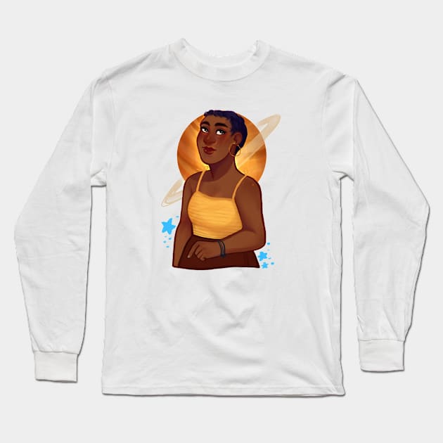 Saturn Long Sleeve T-Shirt by drizzledrawings